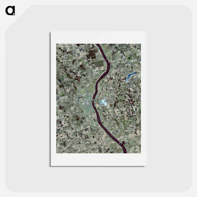 アートポストカード-Huron, South Dakota, as Seen from Terra
 - 上空からの地球 Postcard.