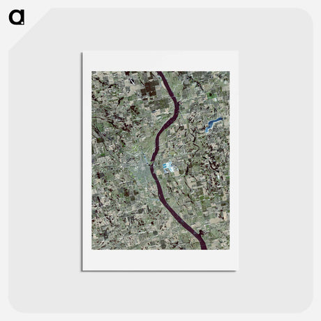 アートポストカード-Huron, South Dakota, as Seen from Terra
 - 上空からの地球 Postcard.