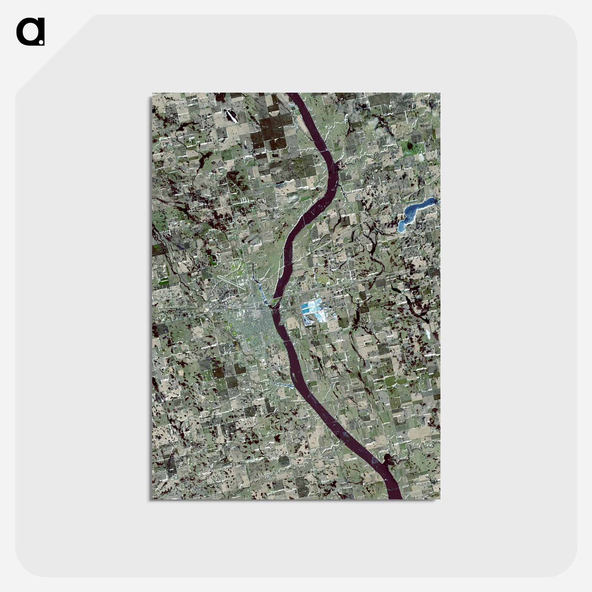 アートポストカード-Huron, South Dakota, as Seen from Terra
 - 上空からの地球 Postcard.
