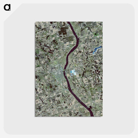 アートポストカード-Huron, South Dakota, as Seen from Terra
 - 上空からの地球 Postcard.