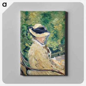 アートパネル-Madame Manet at Bellevue - エドゥアール マネ Canvas.