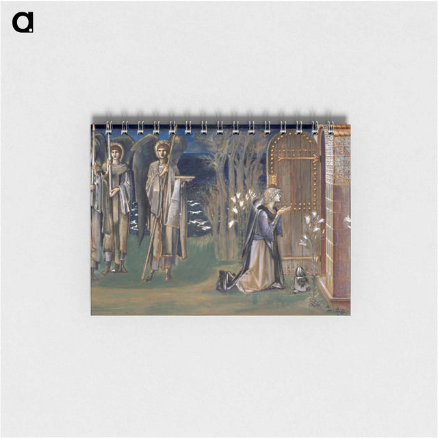 アートメモ帳-Quest for the Holy Grail - Study for The Attainment - エドワード バーン ジョーンズ Memo.