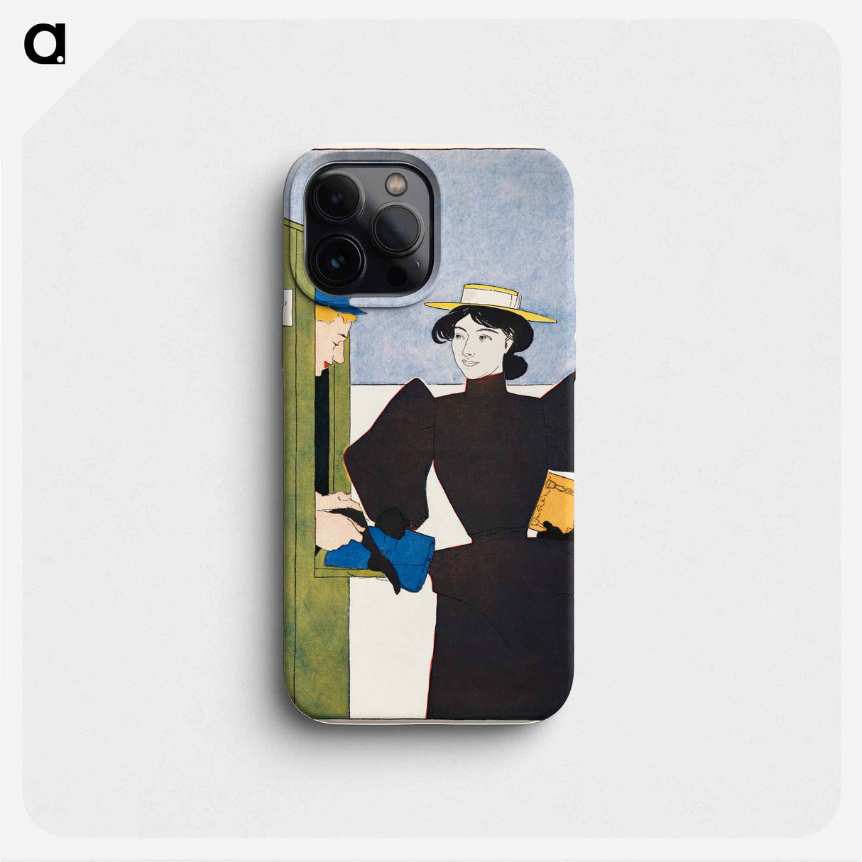 Woman picking up bathing suits - Edward Penfield Phone Case.