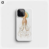 Vintage squid marine life illustration - エルンスト ヘッケル Phone Case.