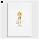 Vintage squid marine life illustration - エルンスト ヘッケル Poster.