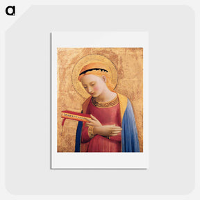 アートポストカード-Virgin Mary Annunciate - フラ アンジェリコ Postcard.