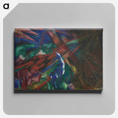 アートパネル-Animal fates (the trees showed their rings, the animals their veins) - フランツ マルク Canvas.