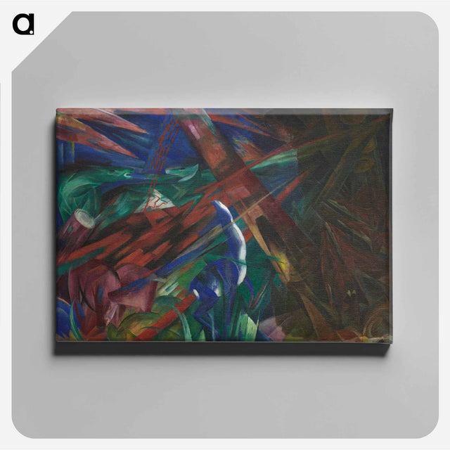 アートパネル-Animal fates (the trees showed their rings, the animals their veins) - フランツ マルク Canvas.