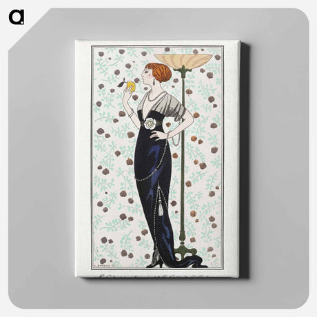 アートパネル-Costumes Parisiens: Grande robe du soir - ジョージ バービエ Canvas.