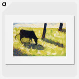 Black Cow in a Meadow - Georges Seurat Poster.