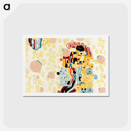 アートポストカード-Textile sample by Gustav Klimt - グスタフ クリムト Postcard.
