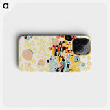 Textile sample by Gustav Klimt - グスタフ クリムト Phone Case.