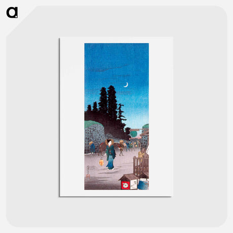 アートポストカード-The Big Gate at Yotsuya - 高橋 宏明 Postcard.