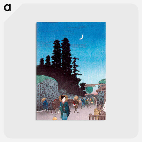 アートポストカード-The Big Gate at Yotsuya - 高橋 宏明 Postcard.