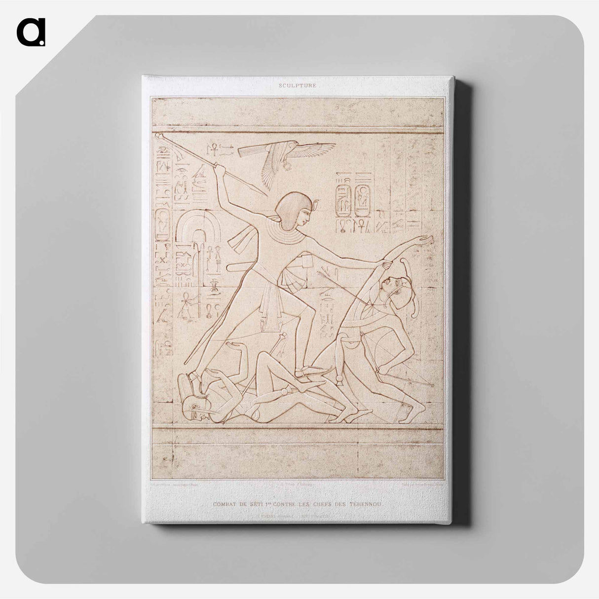 アートパネル-Fight of Séti 1st against the Leaders of Tehran
 - エジプト美術史 Canvas.