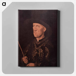 アートパネル-Portrait of Baudouin de Lannoy - ヤン ファン エイク Canvas.