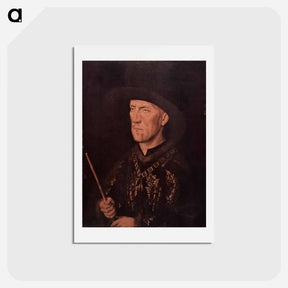 アートポストカード-Portrait of Baudouin de Lannoy - ヤン ファン エイク Postcard.