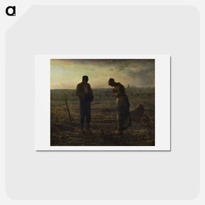 アートポストカード-The Angelus - ジャン フランソワ ミレー Postcard.