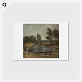 アートポストカード-Flatford Lock
 - ジョン コンスタブル Postcard.