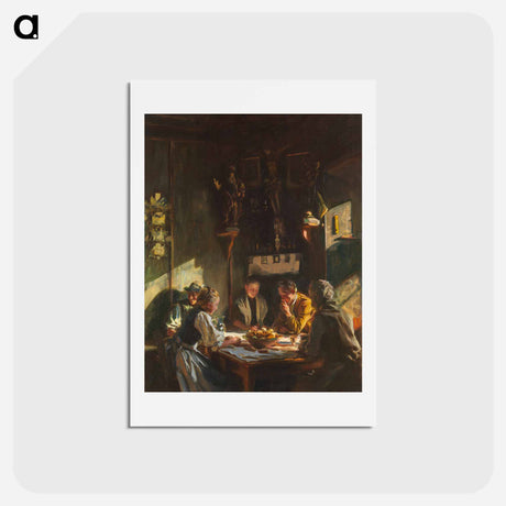 アートポストカード-Tyrolese Interior - ジョン シンガー サージェント Postcard.