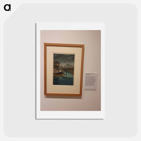 アートポストカード-Shinagawa, from the series "Selection of Views of the Tōkaidō (Tōkaidō fūkei senshū)" by Kawase Hasui in the Ashmolean Museum, Oxford in October 2021 - 川瀬 巴水 Postcard.