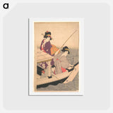 アートポストカード-Fishing - 喜多川 歌麿 Postcard.