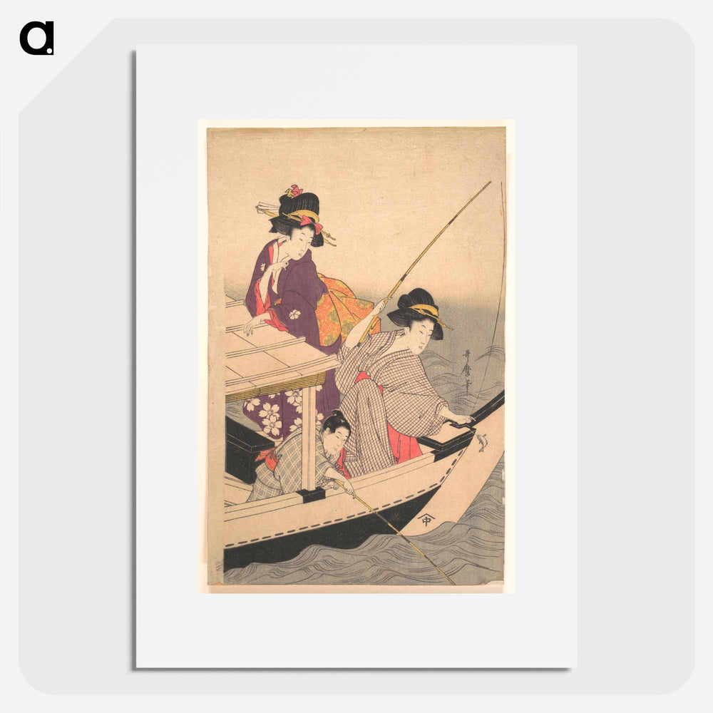 Fishing - 喜多川 歌麿 Poster.