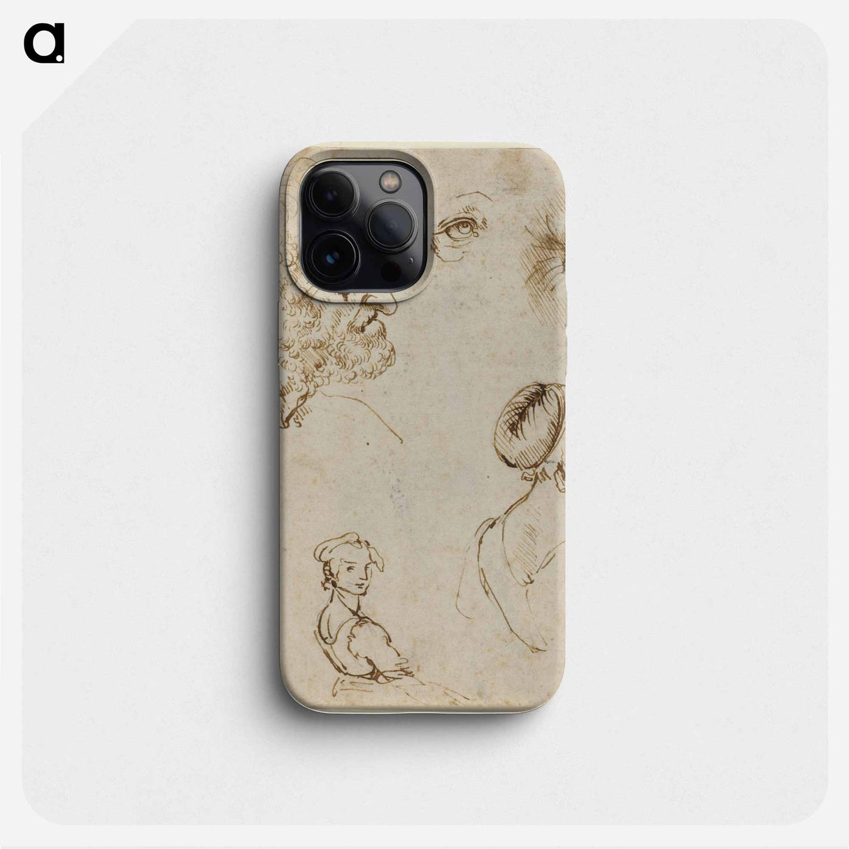 Leonardo da Vinci's Sheet of Studies - レオナルド ダ ヴィンチ Phone Case.