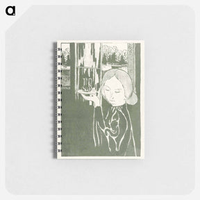 アートメモ帳-Woman with water jug on tray - モーリス ドニ Memo.