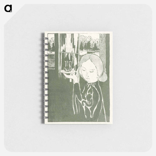 Woman with water jug on tray - モーリス ドニ Memo.