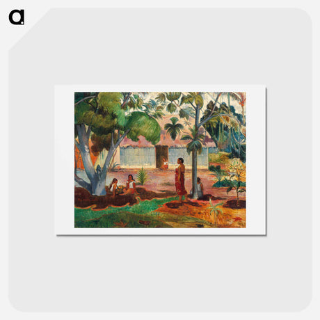 アートポストカード-The Large Tree - ポール ゴーギャン Postcard.