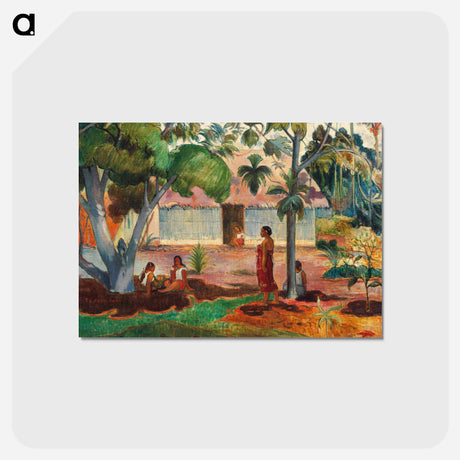 アートポストカード-The Large Tree - ポール ゴーギャン Postcard.
