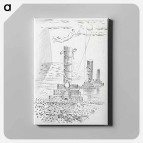 アートパネル-Design for Urne Buriall–Sorrow - ポール ナッシュ Canvas.