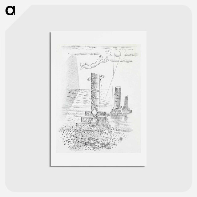 アートポストカード-Design for Urne Buriall–Sorrow - ポール ナッシュ Postcard.
