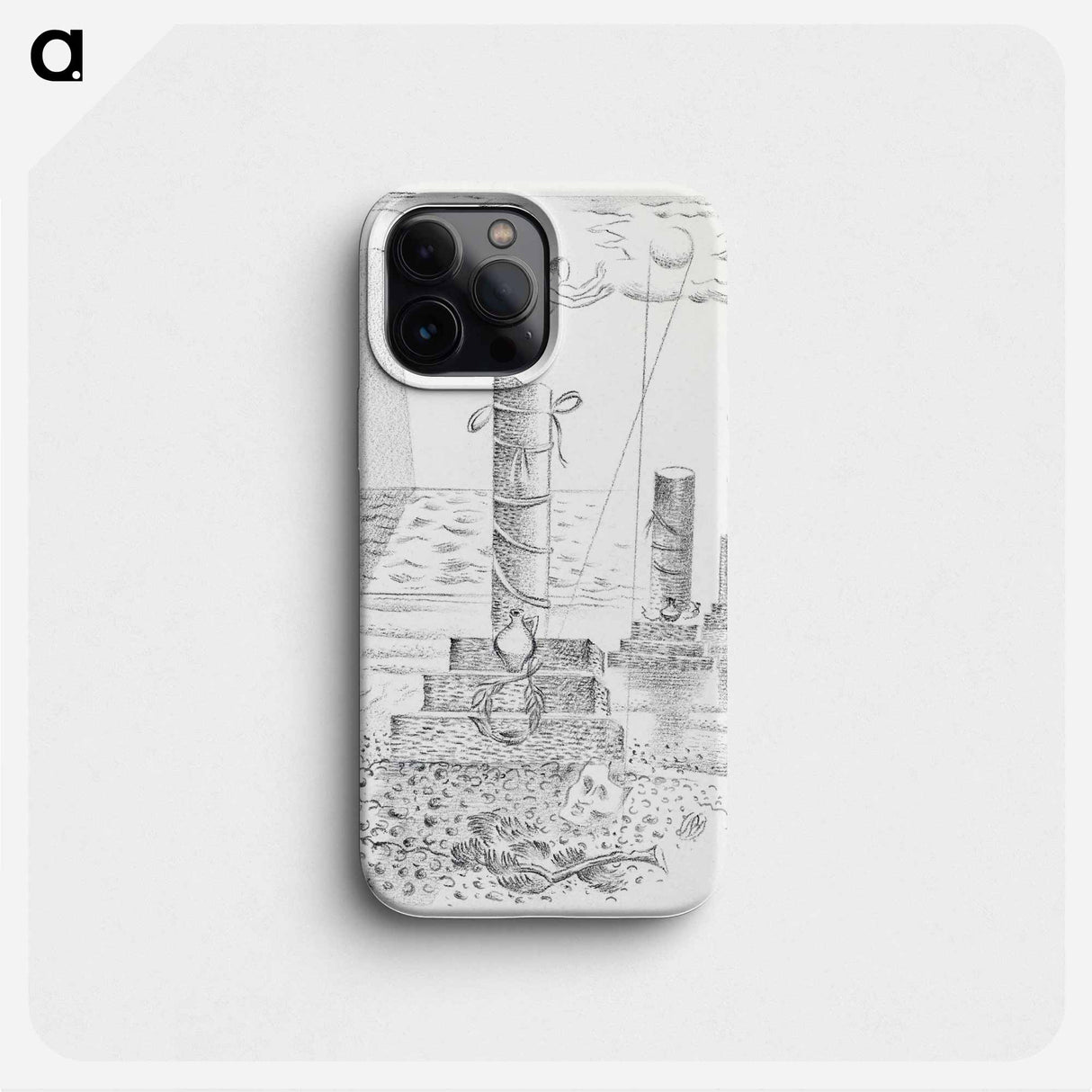 Design for Urne Buriall–Sorrow - ポール ナッシュ Phone Case.