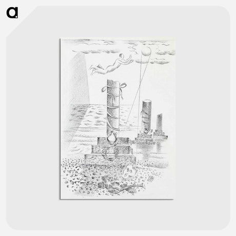 アートポストカード-Design for Urne Buriall–Sorrow - ポール ナッシュ Postcard.