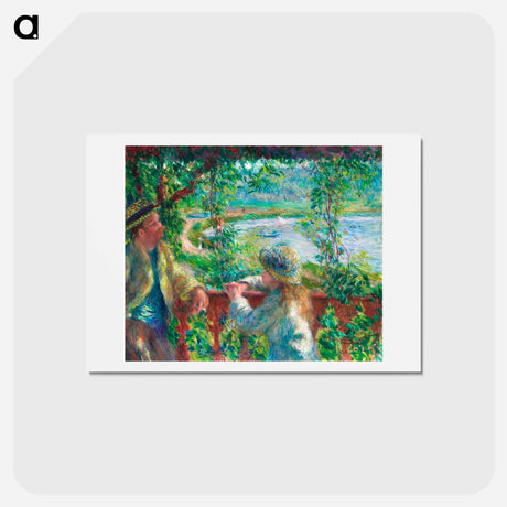 アートポストカード-Near the Lake - ピエール オーギュスト ルノワール Postcard.