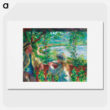 Near the Lake - Pierre-Auguste Renoir Poster.