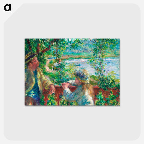 アートポストカード-Near the Lake - ピエール オーギュスト ルノワール Postcard.