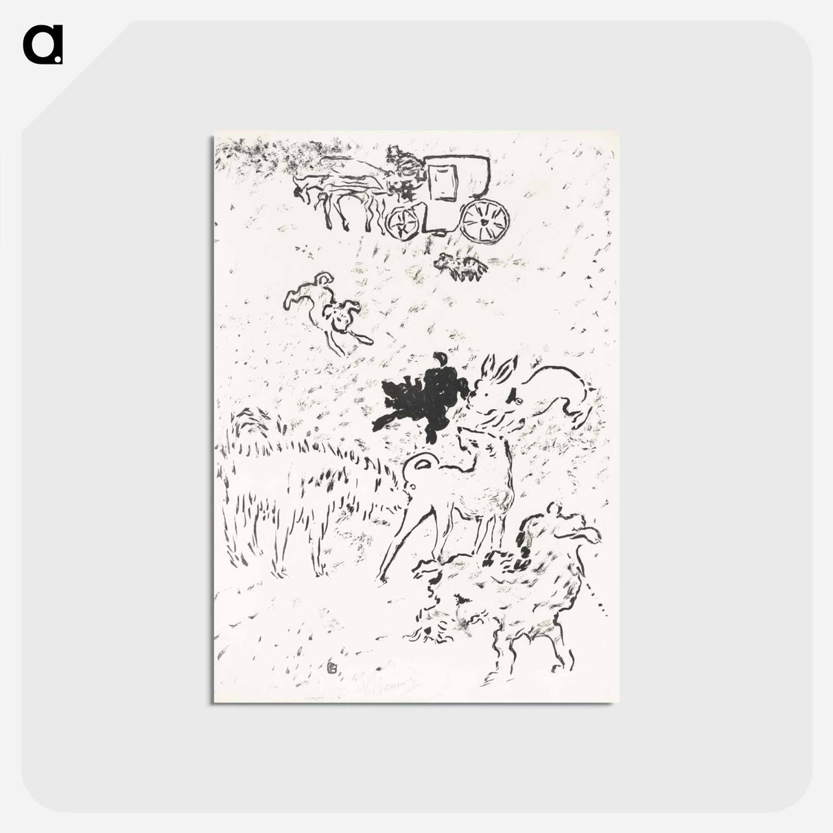 アートポストカード-The Dogs
 - ピエール ボナール Postcard.