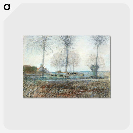 アートポストカード-Composition with Large Blue Plane, Red, Black, Yellow, and Gray - ピエト モンドリアン Postcard.