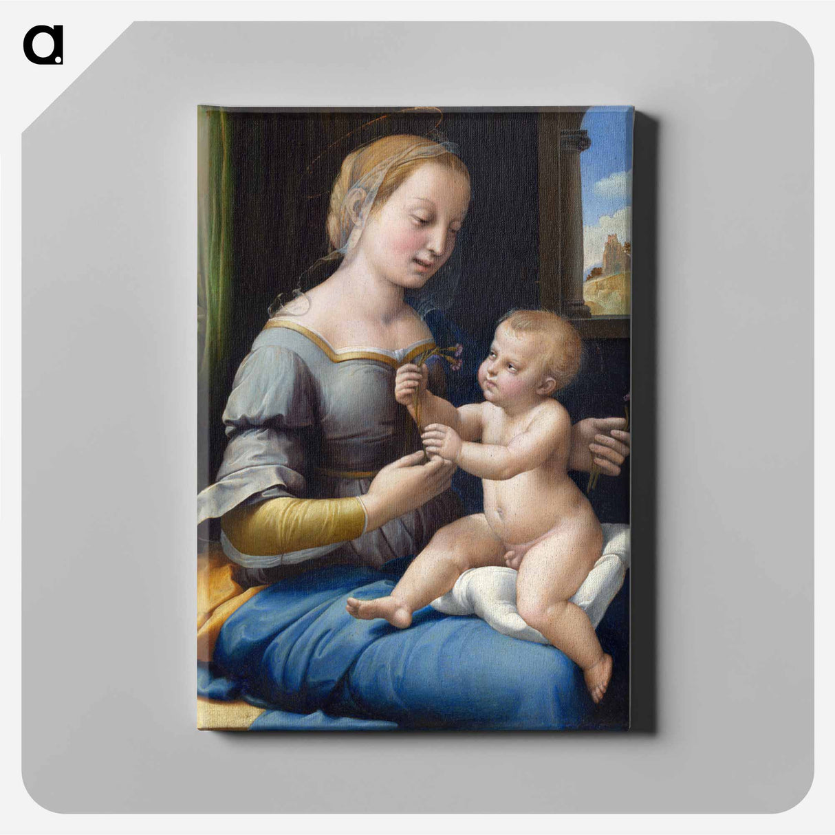 The Madonna of the Pinks - ラファエロ サンティ Canvas.