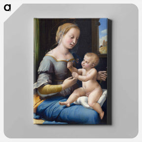 アートパネル-The Madonna of the Pinks - ラファエロ サンティ Canvas.