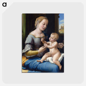 The Madonna of the Pinks - ラファエロ サンティ Postcard.