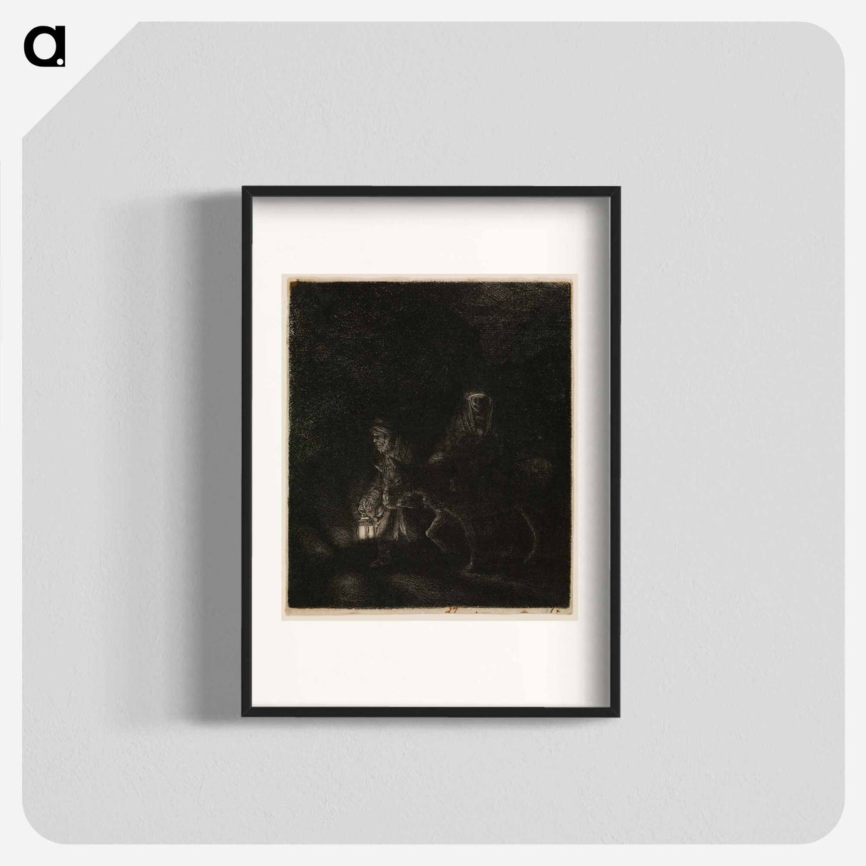 The Flight into Egypt - Rembrandt van Rijn Poster.