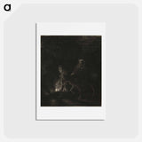 アートポストカード-The Flight into Egypt - レンブラント ファン レイン Postcard.