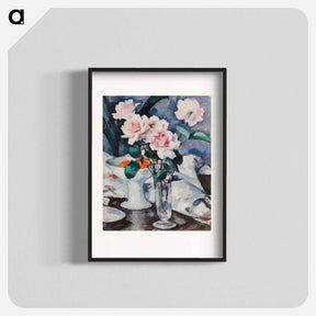 アートポスター-Pink Roses in a Glass Vase
 - セントルイス美術館 Poster.