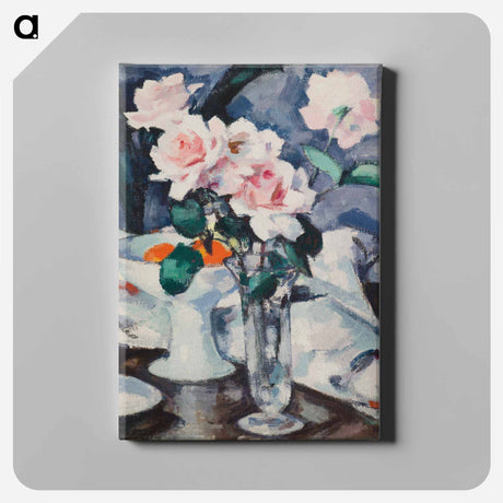 アートパネル-Pink Roses in a Glass Vase
 - セントルイス美術館 Canvas.