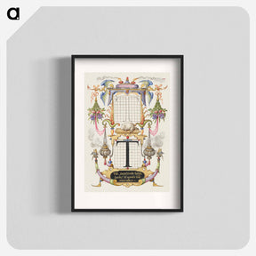 アートポスター-Guide for Constructing the Letter T from Mira Calligraphiae Monumenta
 - 書道のお手本 Poster.
