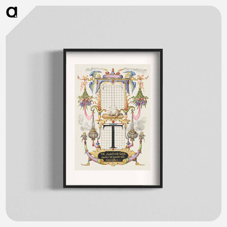 アートポスター-Guide for Constructing the Letter T from Mira Calligraphiae Monumenta
 - 書道のお手本 Poster.